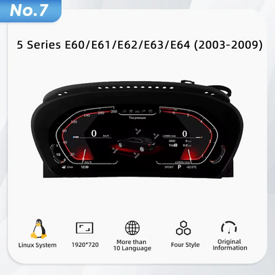 Tableau de Bord Numérique BMW E90 F10 F30 Multi-Modèles - vue de trois-quarts 2 - Becquet Voiture