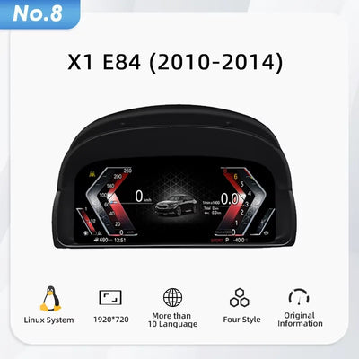 Tableau de Bord Numérique BMW E90 F30 E60 X5 - vue de dessus - Becquet Voiture