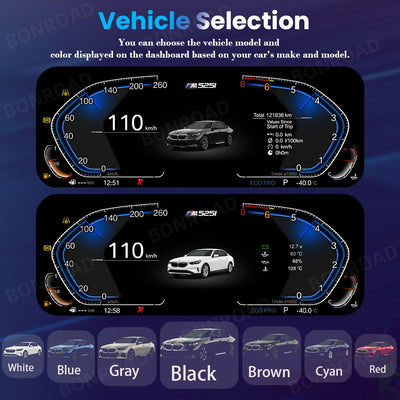 Tableau de Bord Numérique BMW F10 F11 CarPlay Android Auto - packshot studio - Becquet Voiture