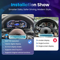 Tableau de Bord Numérique BMW F10 F11 CarPlay Android Auto - vue arrière - Becquet Voiture