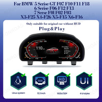 Tableau de Bord Numérique BMW F10 F11 CarPlay Android Auto - vue de dessus - Becquet Voiture