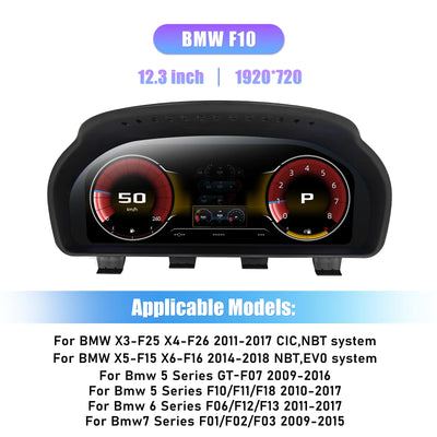 Tableau de Bord Numérique BMW F10 F11 F07 F01 Cockpit Virtuel - détail du montage - Becquet Voiture