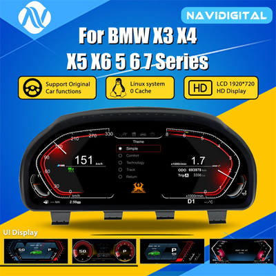 Tableau de Bord Numérique BMW F10 F11 F07 F01 Cockpit Virtuel - vue de face - Becquet Voiture