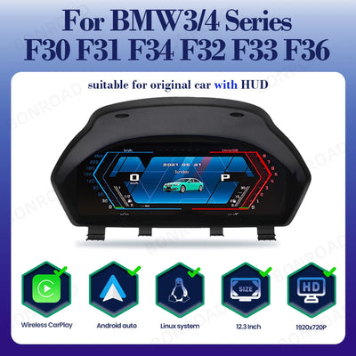 Tableau de Bord Numérique BMW F30 CarPlay 12,3 Pouces - détail du montage - Becquet Voiture
