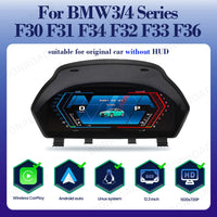 Tableau de Bord Numérique BMW F30 CarPlay 12,3 Pouces - vue rapprochée - Becquet Voiture
