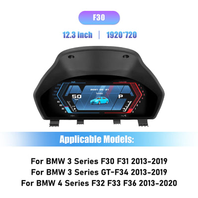 Tableau de Bord Numérique BMW F30 F31 F32 F33 F34 F36 2013-2019 - détail du montage - Becquet Voiture