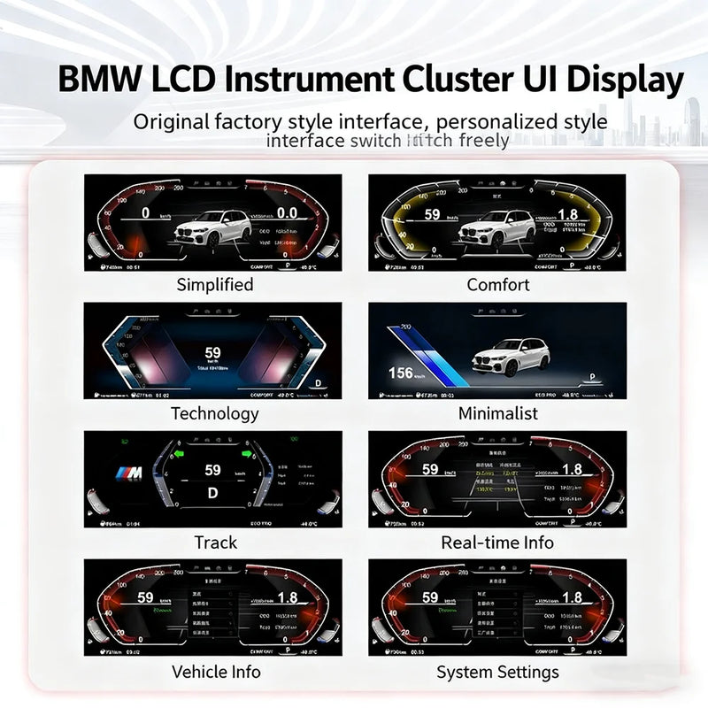 Tableau de Bord Numérique BMW F30 F31 F32 F33 F36 - packshot studio - Becquet Voiture