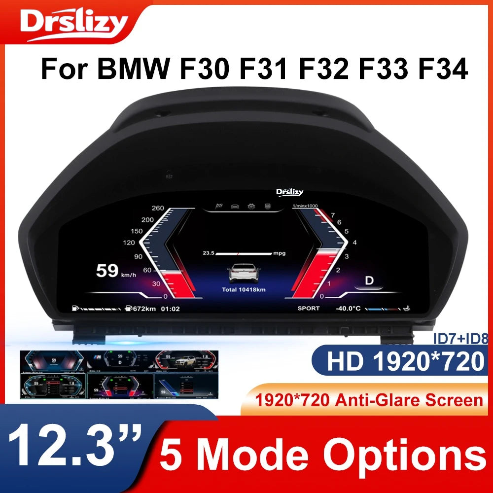 Tableau de Bord Numérique BMW F30 F31 F32 F33 F36 - vue de face - Becquet Voiture