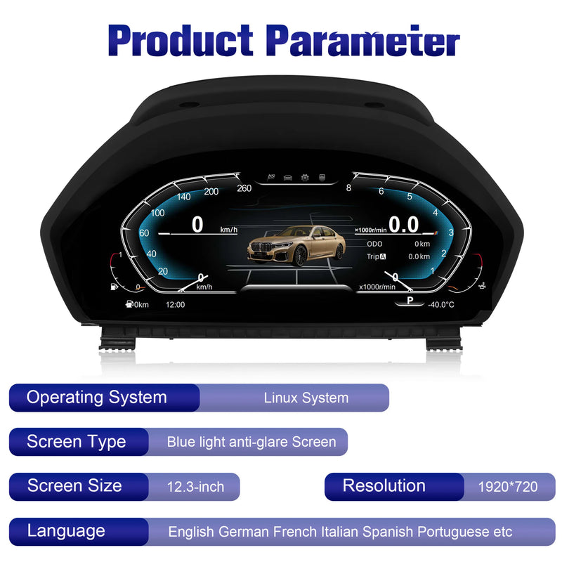Tableau de Bord Numérique BMW F30 F31 F32 Sans HUD - packshot studio - Becquet Voiture