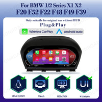 Tableau de Bord Numérique BMW Série 1 2 F20 X1 X2 CarPlay - vue rapprochée - Becquet Voiture