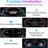 10-inch Digital Dashboard for BMW 1 Series/2 Series/X1/X2 - rear view - Becquet Voiture