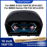 10-inch Digital Dashboard for BMW 1 Series/2 Series/X1/X2 - front view - Becquet Voiture
