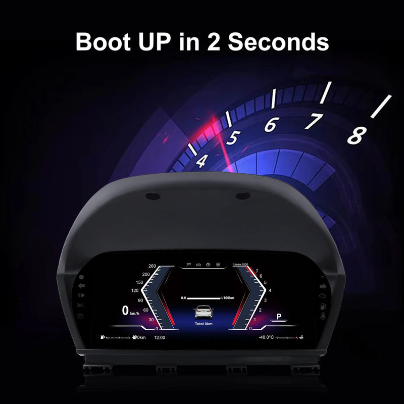 10-inch Digital Dashboard for BMW 1 Series/2 Series/X1/X2 - three-quarter view - Becquet Voiture