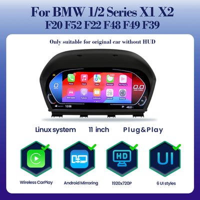 Tableau de Bord Numérique BMW Série 1 2 X1 X2 - vue rapprochée - Becquet Voiture