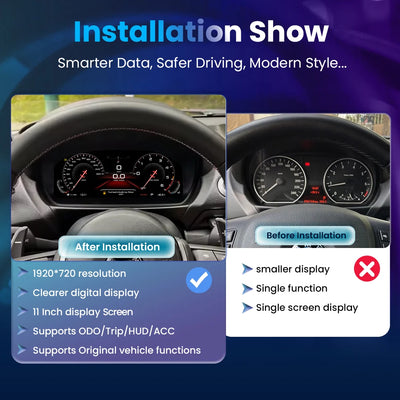 Tableau de Bord Numérique BMW Série 1 E81 E82 E87 E88 CarPlay - vue arrière - Becquet Voiture