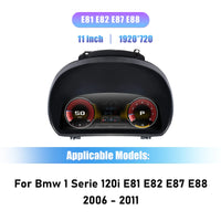Digital Instrument Cluster BMW 1 Series E81 E82 E87 E88 - fitting detail - Becquet Voiture