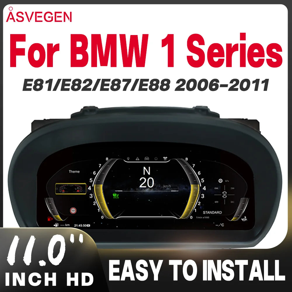 Tableau de Bord Numérique BMW Série 1 E81 E87 2006-2015 - vue de face - Becquet Voiture