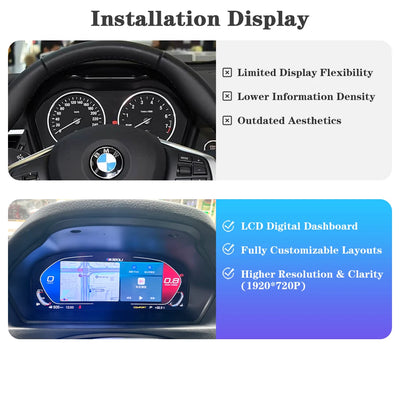 Tableau de Bord Numérique BMW Série 1 E87 - vue de profil - Becquet Voiture