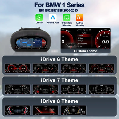 Tableau de Bord Numérique BMW Série 1 E87 - vue rapprochée - Becquet Voiture