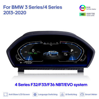 Tableau de Bord Numérique BMW Série 3 4 2013-2020 - détail du montage - Becquet Voiture