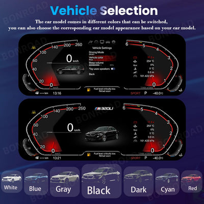 Tableau de Bord Numérique BMW Série 3 4 F30 CarPlay Android Auto - packshot studio - Becquet Voiture