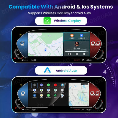 Tableau de Bord Numérique BMW Série 3 4 F30 CarPlay Android Auto - vue arrière - Becquet Voiture