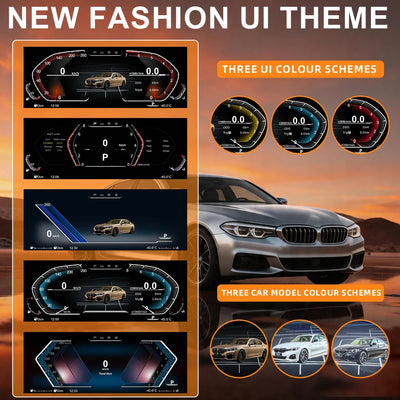 Tableau de Bord Numérique BMW Série 3 4 F30 F32 2013-2020 - vue de trois-quarts - Becquet Voiture