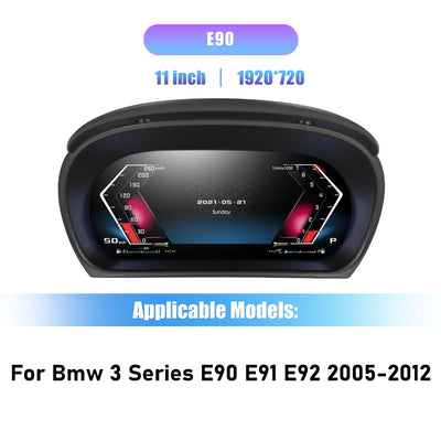 Tableau de Bord Numérique BMW Série 3 E90 E91 E92 2005-2012 (réf. 2) - détail du montage - Becquet Voiture