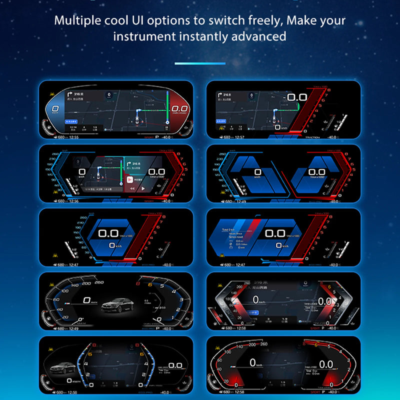 Tableau de Bord Numérique BMW Série 3 E90 E91 E92 2005-2012 (réf. 2) - installé sur véhicule - Becquet Voiture