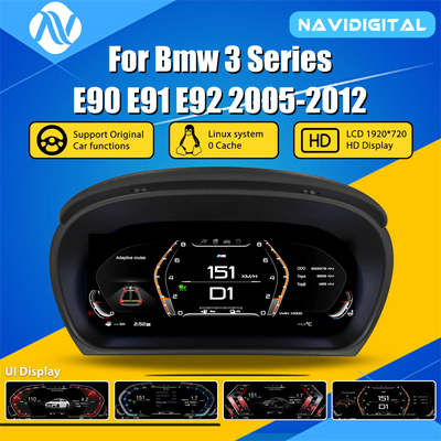 Tableau de Bord Numérique BMW Série 3 E90 E91 E92 2005-2012 (réf. 2) - vue de face - Becquet Voiture