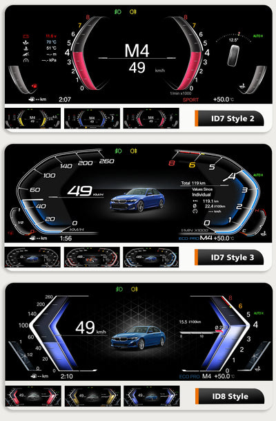Tableau de Bord Numérique BMW Série 5 E39 X5 E53 (réf. 2) - installé sur véhicule - Becquet Voiture