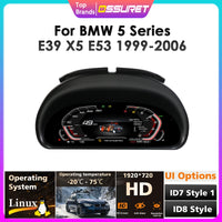 Tableau de Bord Numérique BMW Série 5 E39 X5 E53 (réf. 2) - vue de face - Becquet Voiture