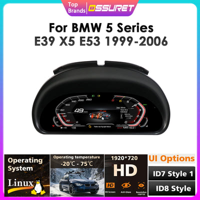 Tableau de Bord Numérique BMW Série 5 E39 X5 E53 (réf. 2) - vue de face - Becquet Voiture