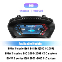 Tableau de Bord Numérique BMW Série 5 E60 E61 2003-2009 - détail du montage - Becquet Voiture