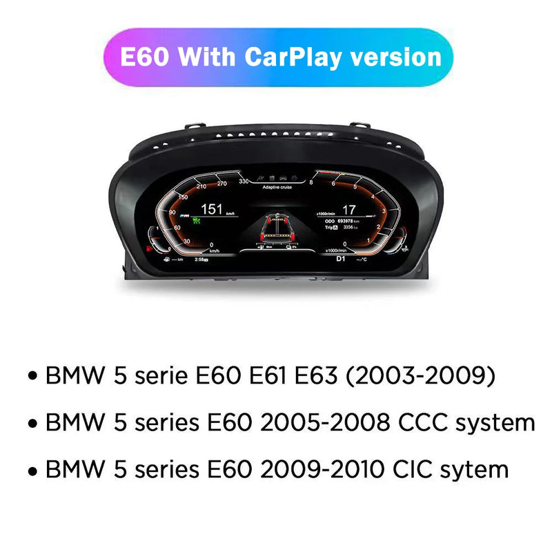 Tableau de Bord Numérique BMW Série 5 E60 E61 E63 E64 - détail du montage - Becquet Voiture