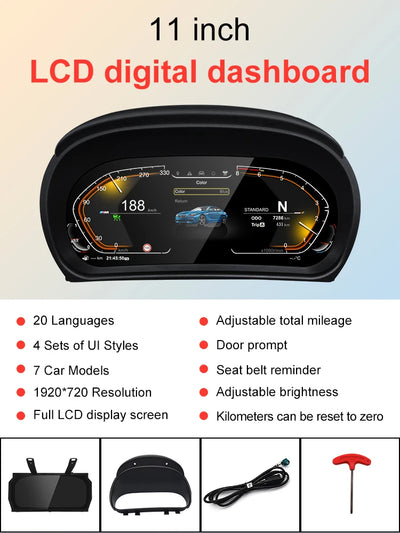 Tableau de Bord Numérique BMW X1 E84 - détail du montage - Becquet Voiture