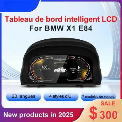 Tableau de Bord Numérique BMW X1 E84 - vue de face - Becquet Voiture