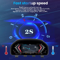 12.3-inch Digital Instrument Cluster for BMW X3 X4 X5 X6 under Linux - fitted on vehicle - Becquet Voiture