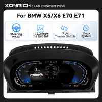 Digitales Kombiinstrument BMW X5 E70 2006–2013 - Vorderansicht - Becquet Voiture