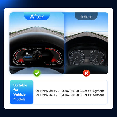 Tableau de Bord Numérique BMW X5 E70 2006-2013 - vue de profil - Becquet Voiture