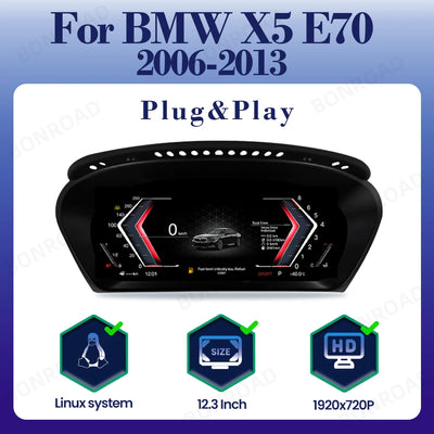 Tableau de Bord Numérique BMW X5 E70 X6 E71 2006-2013 - vue rapprochée - Becquet Voiture