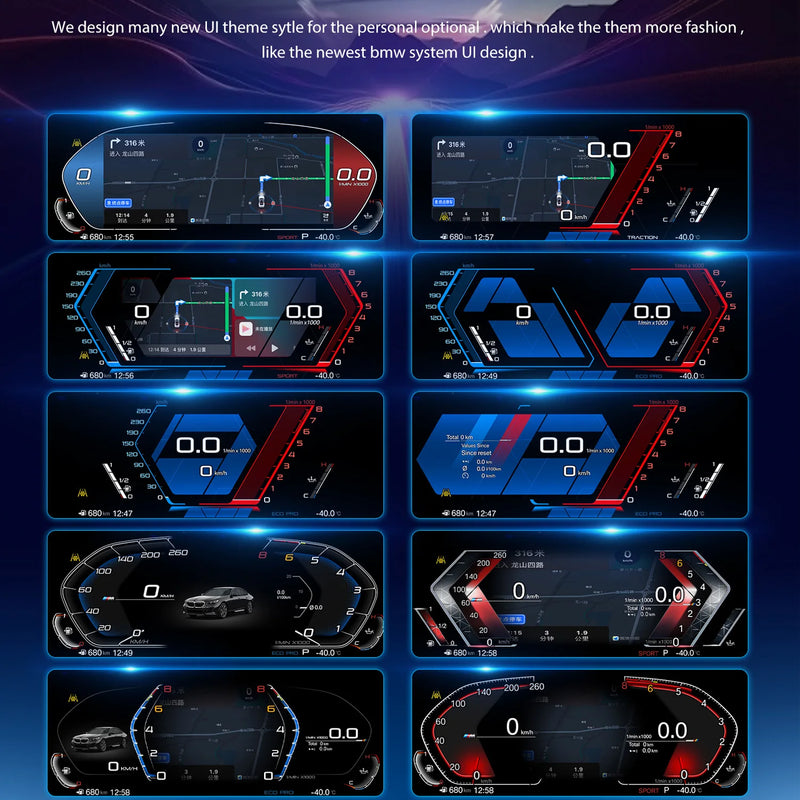 Digitales Kombiinstrument BMW X5 X6 E70 E71 2006–2013 - Studio-Packshot - Becquet Voiture