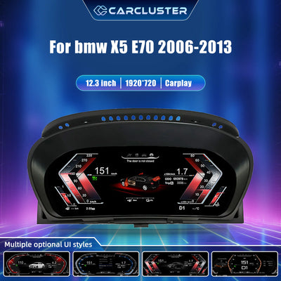 Tableau de Bord Numérique BMW X5 X6 E70 E71 2006-2013 - vue de face - Becquet Voiture