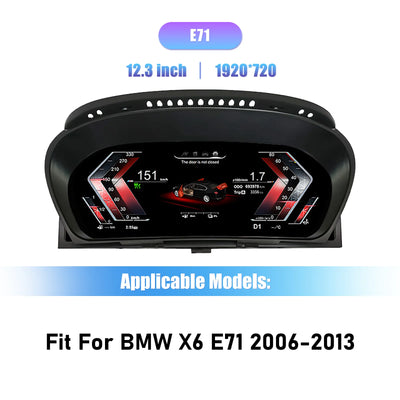 Tableau de Bord Numérique BMW X5 X6 E70 E71 2006-2013 - vue rapprochée - Becquet Voiture