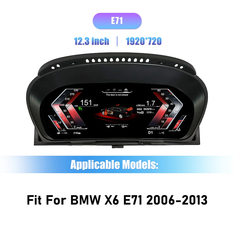 Digitales Kombiinstrument BMW X5 X6 E70 E71 2006–2013 - Nahansicht - Becquet Voiture