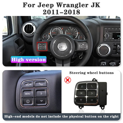 Tableau de Bord Numérique Jeep Wrangler JK 2007-2018 12,3 Pouces - vue rapprochée - Becquet Voiture