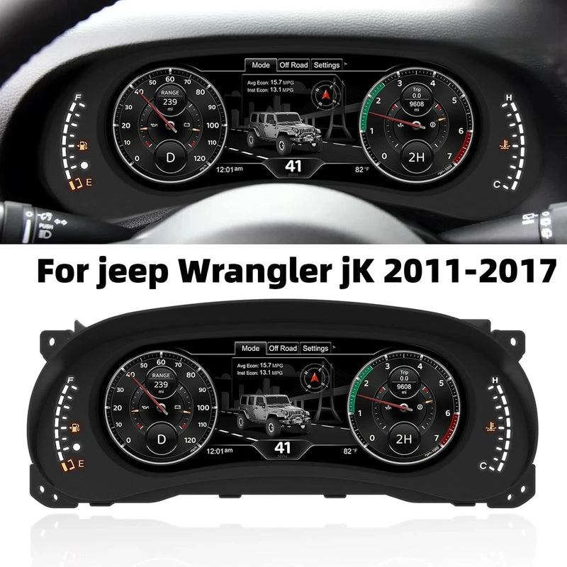 Tableau de Bord Numérique Jeep Wrangler JK 2011-2017 - installé sur véhicule - Becquet Voiture