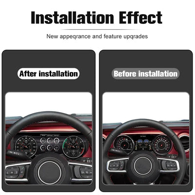 Tableau de Bord Numérique Jeep Wrangler JK 2011-2017 - vue arrière - Becquet Voiture