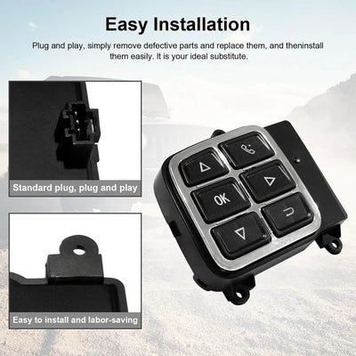 Tableau de Bord Numérique Jeep Wrangler JK 2011-2017 - vue rapprochée - Becquet Voiture