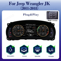 Tableau de Bord Numérique Jeep Wrangler JK 2011-2018 - détail du montage - Becquet Voiture